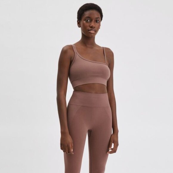 Filippa K Asymmetric crop top in burnt rose Size XS/S - Picture 2 of 5